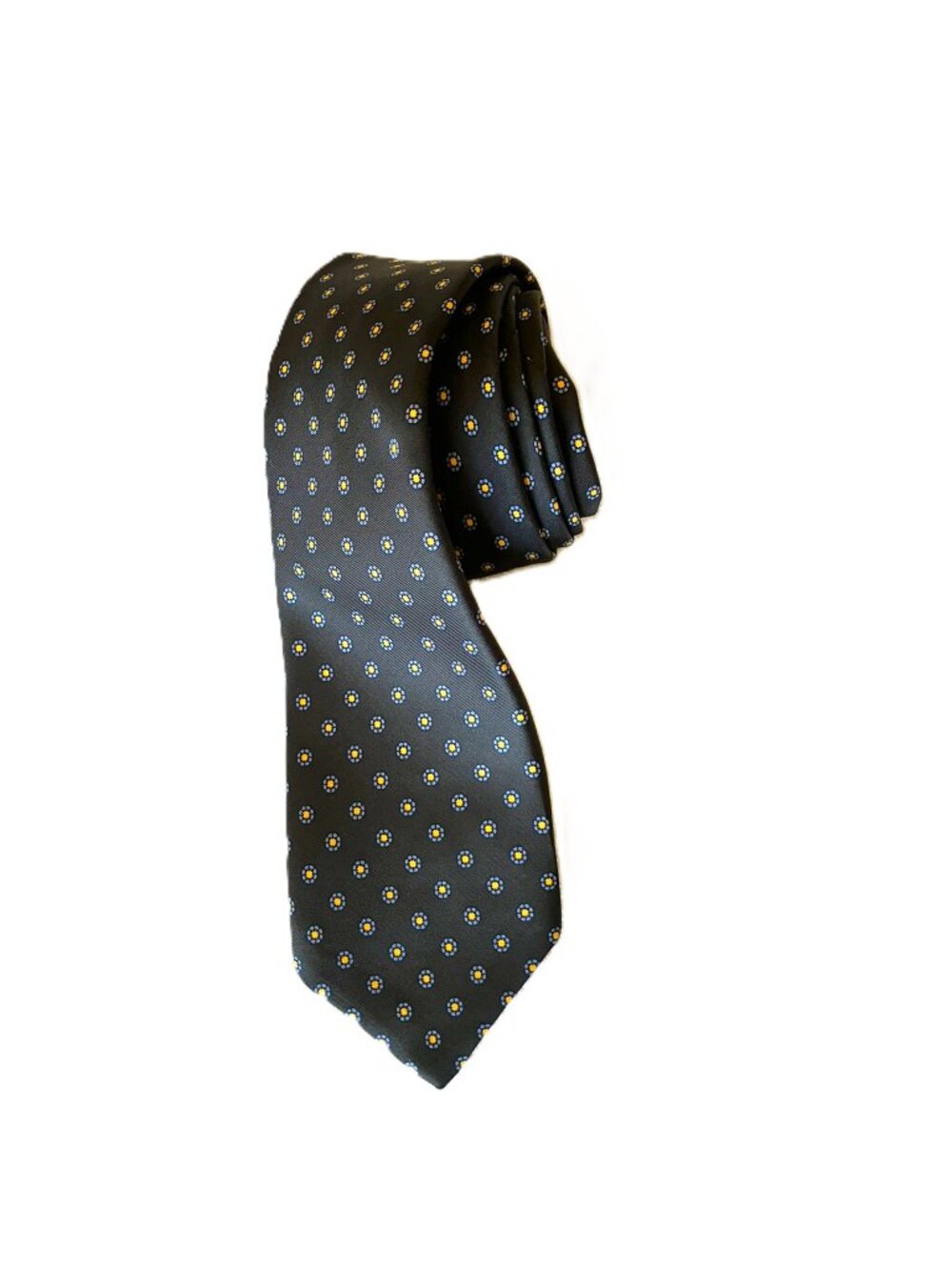 Brooks Brothers Makers Silk Necktie Men OS Medallion Pattern USA Made